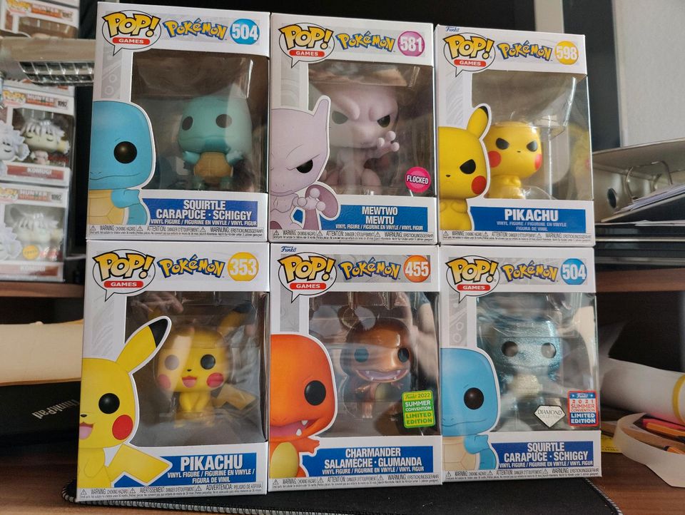 Funko POP! Pokemon, 9er Bundle - Mewtwo, Schiggy, Pikachu, Gluman in Gerstungen