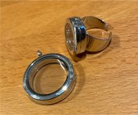 Medaillon und Ring zum Befüllen Glas Silber Magnet München - Maxvorstadt Vorschau