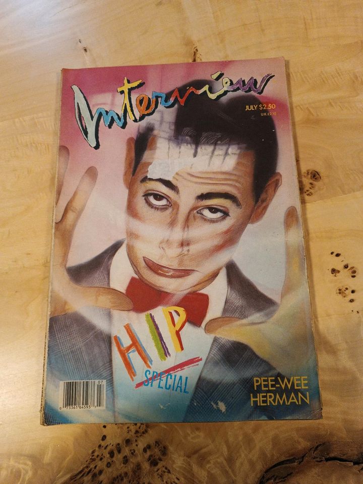 Zeitschrift INTERVIEW Pee-Wee Herman Juli 1987 in Langenhagen