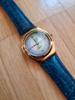 Swatch Leder blau stainless steel waterresistant Armbanduhr München - Berg-am-Laim Vorschau