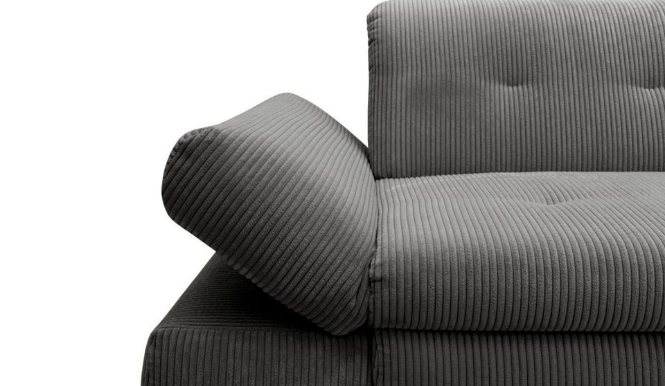 Ecksofa Cord Grau ★ 300x172cm Schlaffunktion Cordsofa Schlafsofa in Köln