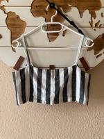 Pull&Bear Boho Crop Top Oberteil mit Streifen grau weiß Rheinland-Pfalz - Worms Vorschau