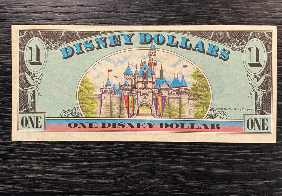 1 Disney Dollars Dollar Disney Land Mickey von 1987 Walt Disney in Sankt Johann