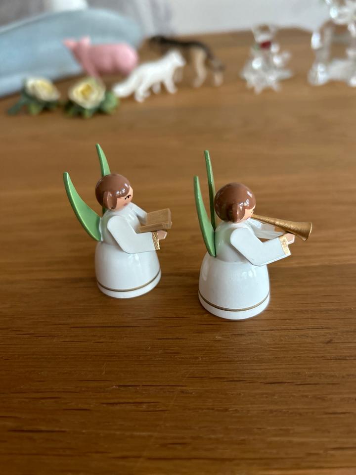 2x Engel, Holzfiguren, echte erzgebirgische Handarbeit, TOP!!! in Laggenbeck