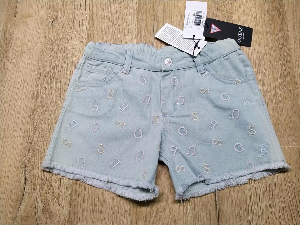 NEU! GUESS kurz Hose Shorts allover-buchstabenstickerei 110 in Weiterstadt