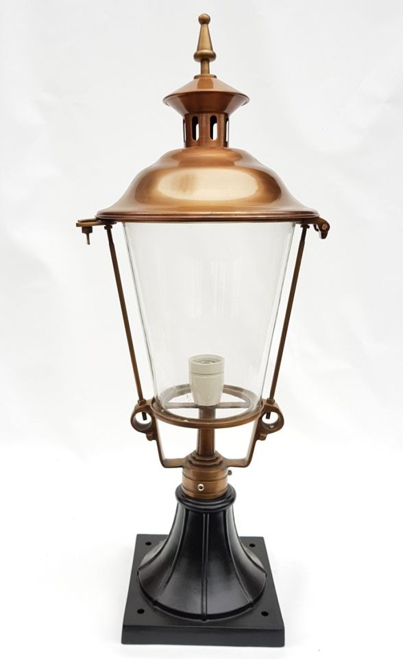 Antike gusseisen gartenleuchte laterne sockellampe aussenlampe in Brüggen