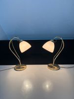 2 Art Deco Honsel Tischlampen Nachttischlampen Gold Opalglas Nordrhein-Westfalen - Korschenbroich Vorschau
