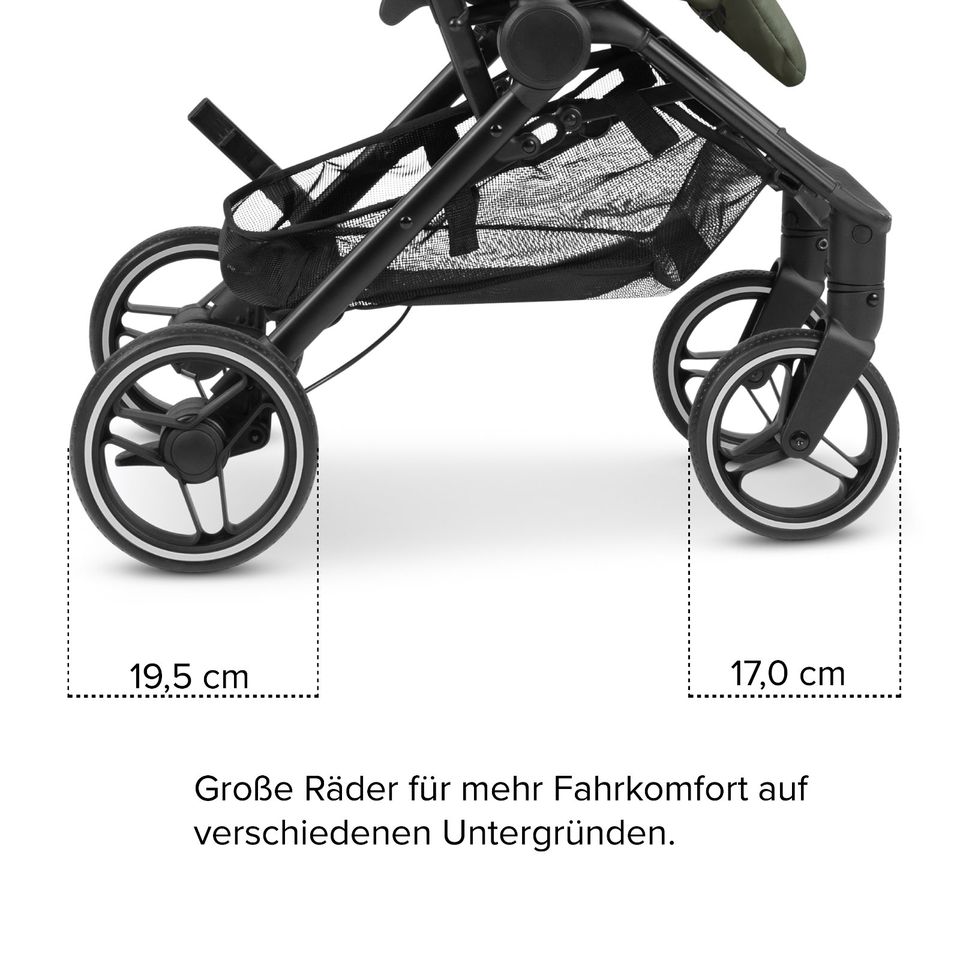 ABC-Design Ping 2 Trekking - Olive - Buggy mit flacher Liegeposition, Tragetasche und Tragegurt (bis 27 kg belastbar) - NEU in Fulda
