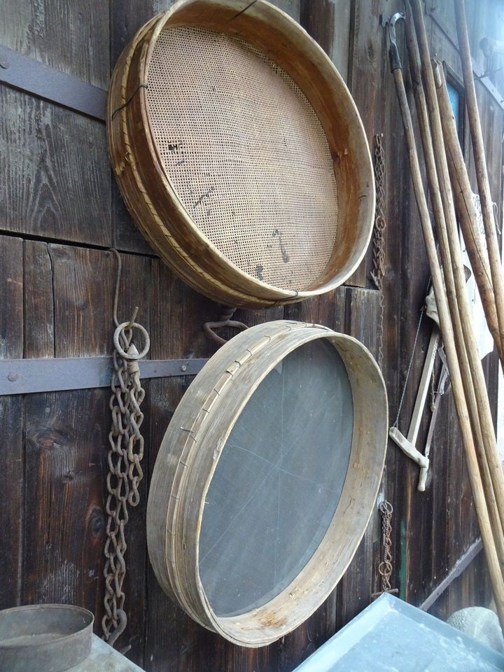 2 x Altes Getreidesieb Kornsieb Sieb Mühle Bauer Deko antik in Rangendingen