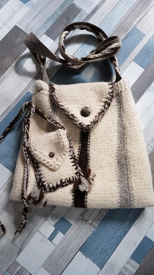 Handtasche Wolle Filz Unikat Einzelstück NEU Umhängetasche in Meckenbeuren