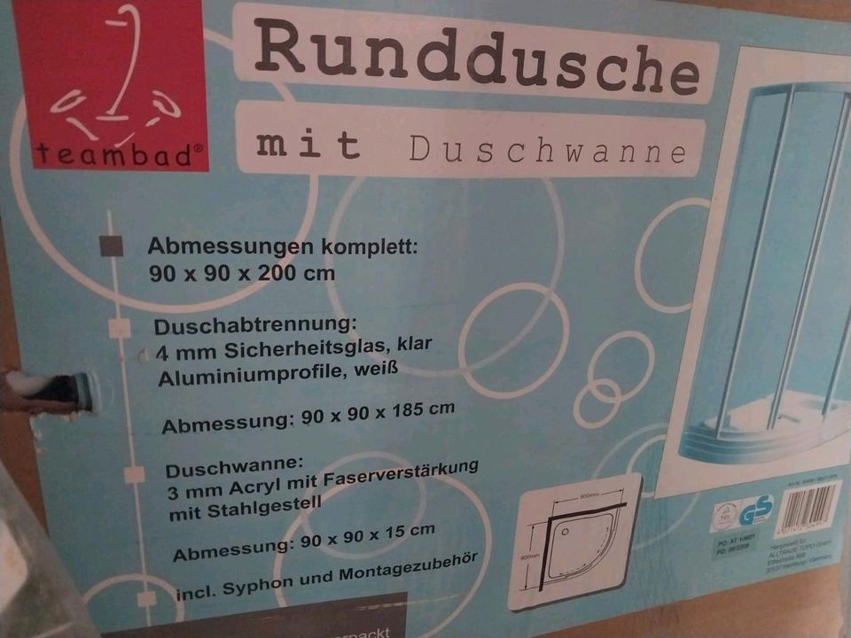 Runddusche mit Duschwanne in Crailsheim