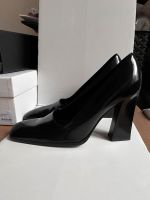 Prada Black Leather Square Toe Heel Pump Shoe Berlin - Friedenau Vorschau