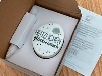 Wunschkerze "Herzlichen Glückwunsch". Porzellan. räder design Nordrhein-Westfalen - Eschweiler Vorschau