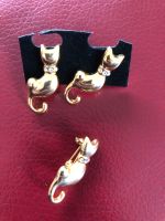 Ohrringe und Brosche „Katze“ Gold, ungetragen! Bergedorf - Kirchwerder Vorschau