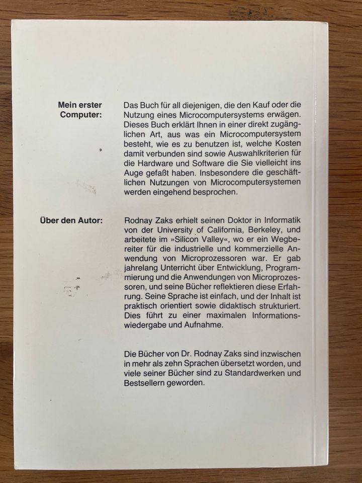 Taschenbuch- Mein Erster Computer - Rodnay Zaks in Swisttal