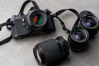 Pentax ME schwarz analoge SLR Kamera mit 4 Objektiven Bayern - Regensburg Vorschau