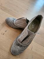 echtleder Schuhe mit Glitzersteinchen aus Italien Kr. Altötting - Burghausen Vorschau