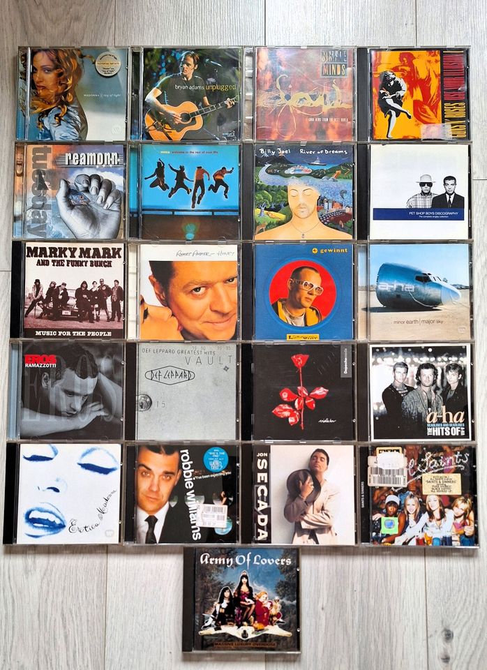 Musik CD Sammlung, 110 CDs, Alben, Maxi Singles, Sampler gemischt in Gersthofen