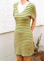 Sommerkleid Strandkleid bunt Neonfarbe gestreift mit V-Ausschnitt Bayern - Schweinfurt Vorschau