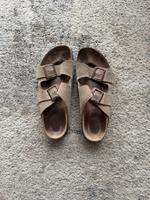 Birkenstock Arizona Sandalen 39 Taupe Veloursleder Bayern - Bamberg Vorschau
