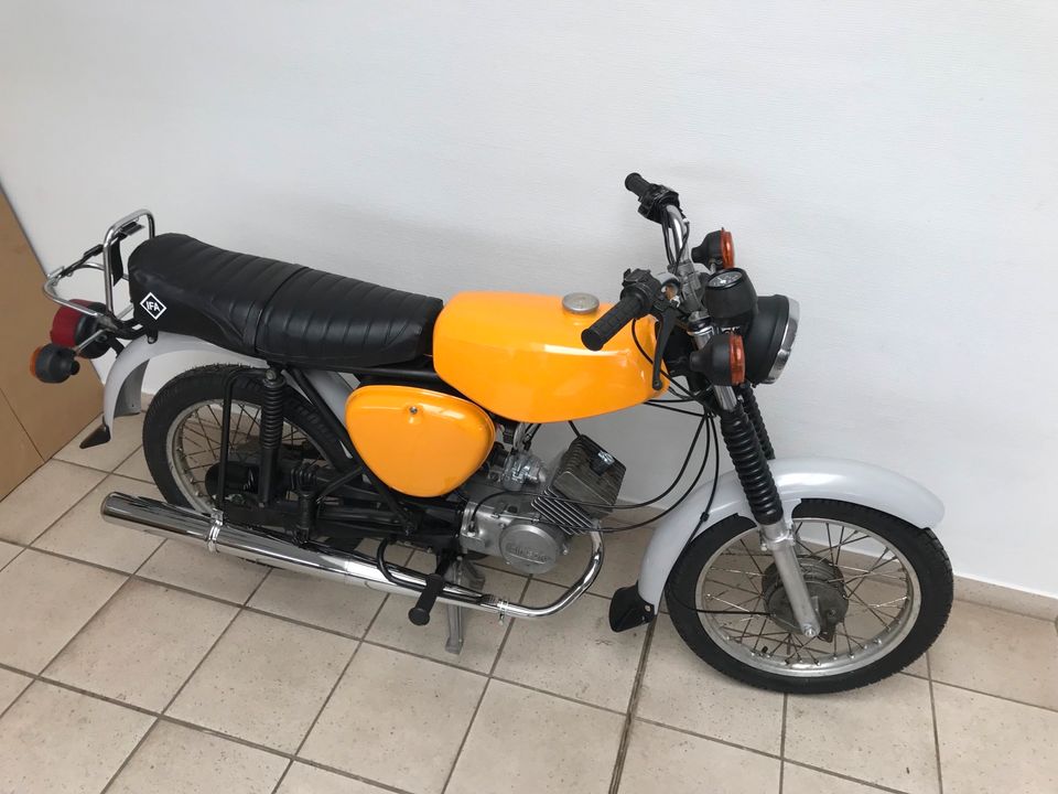 Simson S51 4 Gang M500 Motor 1988 60km/h Papiere Versand VAPE TOP in Calbe (Saale)