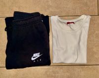 Nike AIR Jogginghose & T-Shirt Gr S 34 36 schwarz & weiß Niedersachsen - Suderburg Vorschau