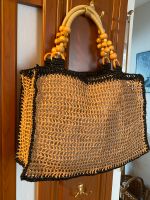 Raffia Tote Bag Net Market, Strandtasche, Shoppingbag, Handarbeit Bayern - Kleinwallstadt Vorschau