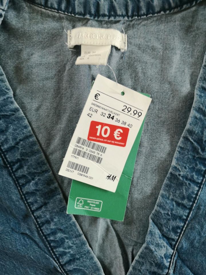 Damen Bluse /Tunika Von H&M Größe 34/36 Neu Mit Etikett in Gemünden (Wohra)
