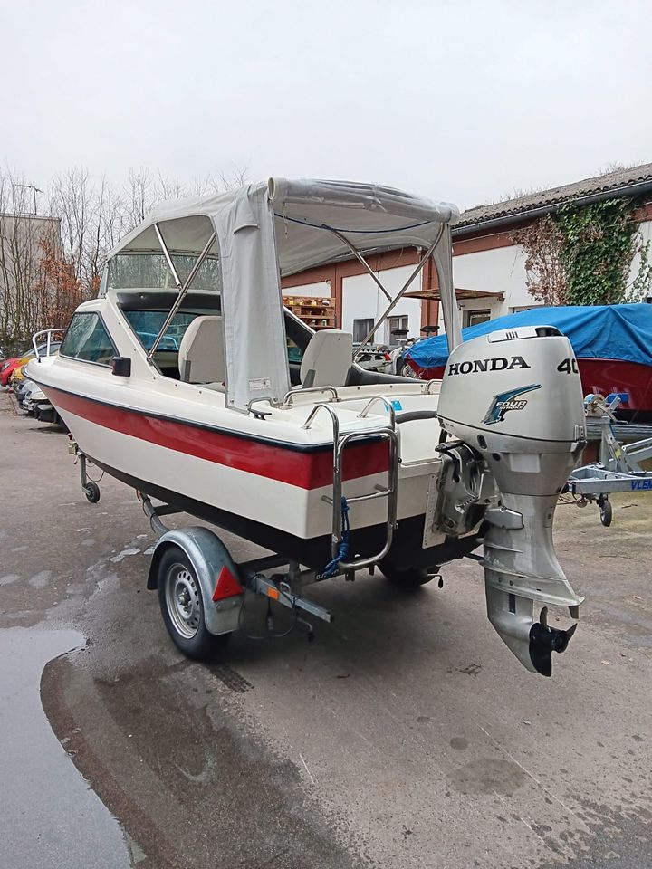 Hille Roda 16 Favorit 475 Kajütboot Bj.2000 mit 40PS Honda 4 Takt in Dortmund