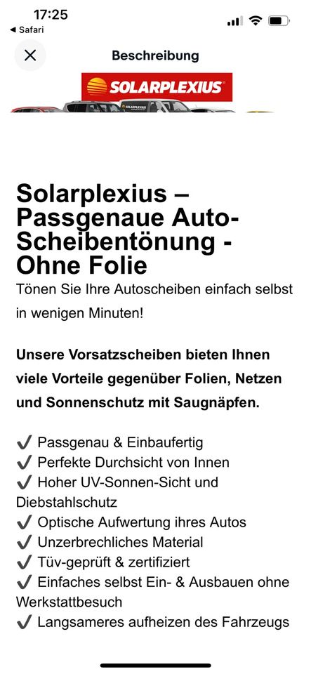 Solarplexius Scheibentönung Audi A6 4K C8 Limousine in Nordrhein-Westfalen  - Borken, Reifen & Felgen