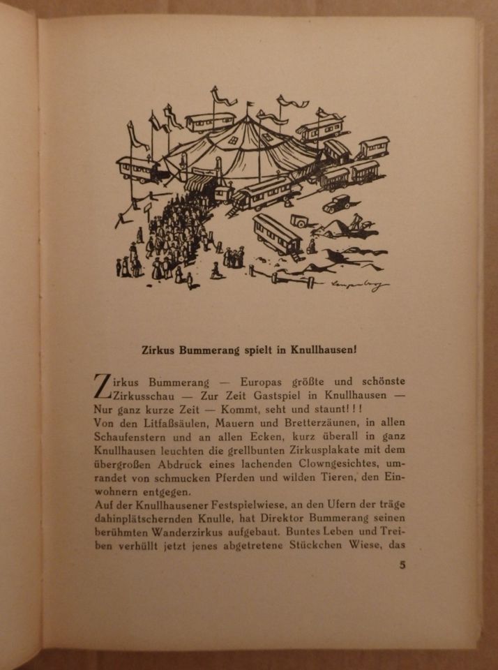 "Löwenspuren in Knullhausen", Hanns Krause, Kinderbuch, 1949 in Dresden