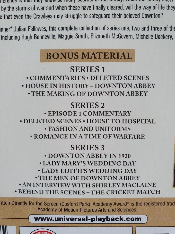 Downton Abbey Series 1-3 (1/2/3) UK Blu-ray Set inkl. Bonus in Frankfurt am Main