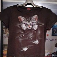 Das ist ein schönes Katzen T-Shirt für Damen Größe L Nordrhein-Westfalen - Plettenberg Vorschau