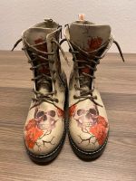 Goby Damen-Boots - leicht gefüttert - Skull & Roses - Gr. 41 Bayern - Elchingen Vorschau