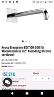 Keuco Brausearm EDITION 300 für Wandanschluss 1/2" Ausladung 312 Freiburg im Breisgau - Wiehre Vorschau