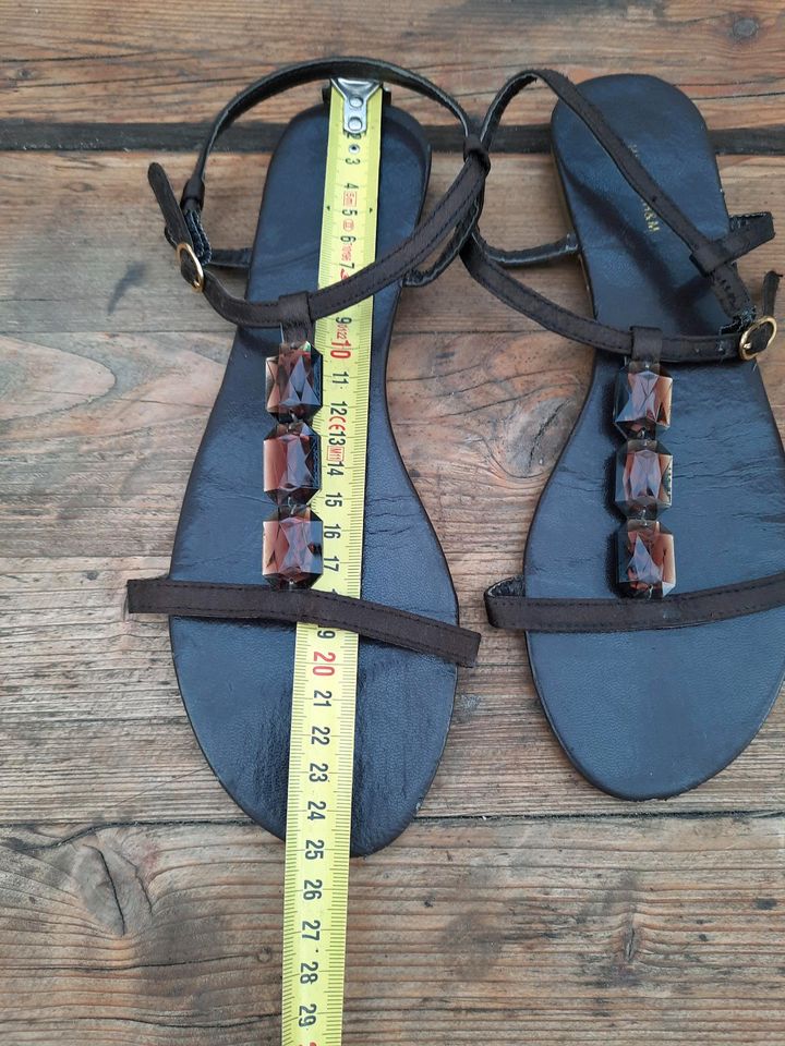 Geox Respira/H&M flache Sommer Sandalen  schwarz/braun Gr.39 in Drensteinfurt