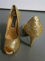 Peeptoes Glitzer Gold Plateau High Heels wie Neu Gr.37 Schleswig-Holstein - Oering Vorschau