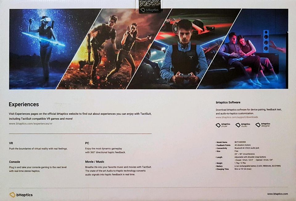 bHaptics TactSuit X40 – Erweitere Deine Gaming-Erfahrung! in Frankfurt am Main