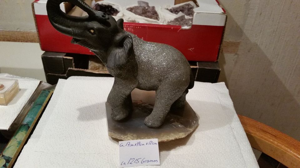 Edelstein, Achat mit Elefant, Sammeln, Deko in Kempfeld