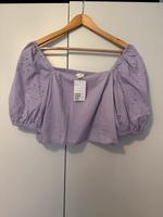 Bluse/ Top Damen  H & M  Größe M Lila mit Lochstickerei Bayern - Ergoldsbach Vorschau
