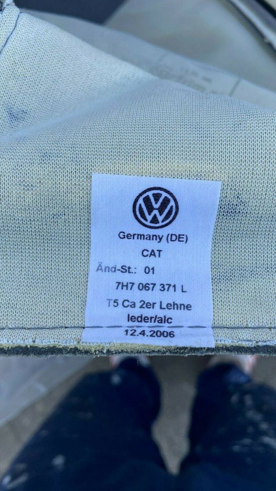 Original VW California Sitzbank Bezug Leder Vienna - T5/T6 in Arneburg