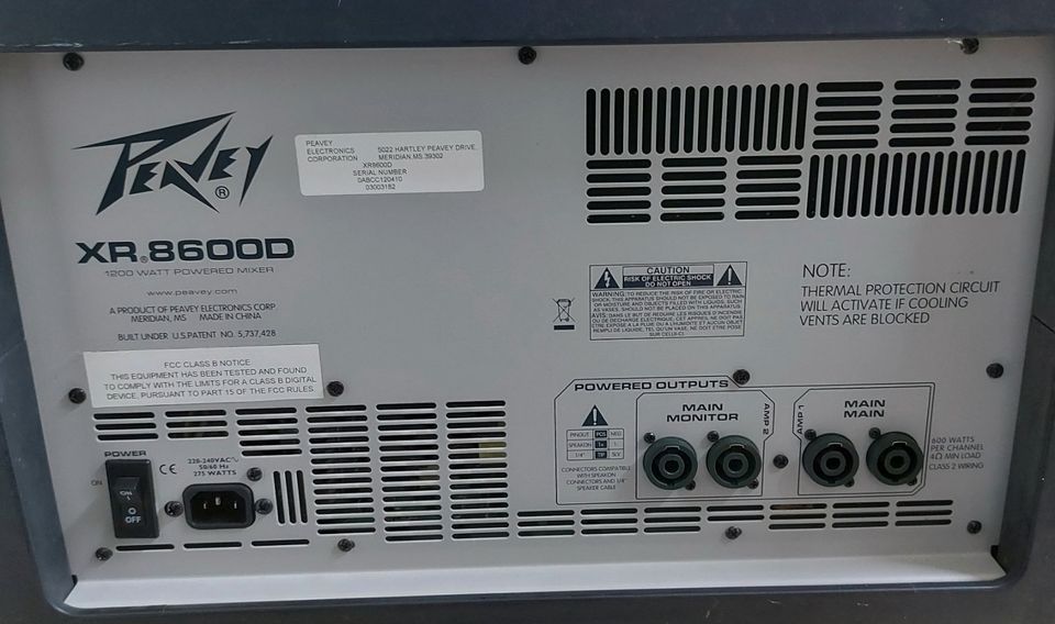 Peavey Power Mixer XR.8600D incl. Verstärker in Mössingen