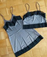 Vintage Negligee 2 Tlg. Set Top Unterhemd Gr.40 Schwarz Rosa Bayern - Landsberg (Lech) Vorschau