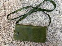 ZWEI: 3in1-Portemonnaie-Clutch-Umhängetasche, Leder vintage grün Nordfriesland - Süderlügum Vorschau