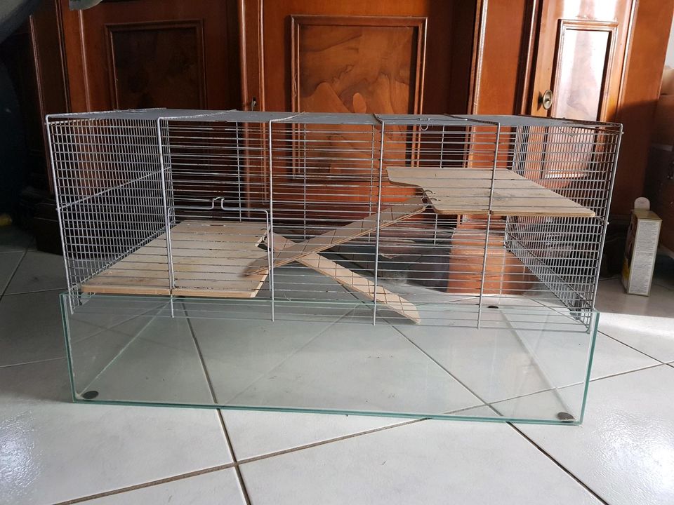 Käfig Kleintier Hamster Maus mit Glas in Holzwickede