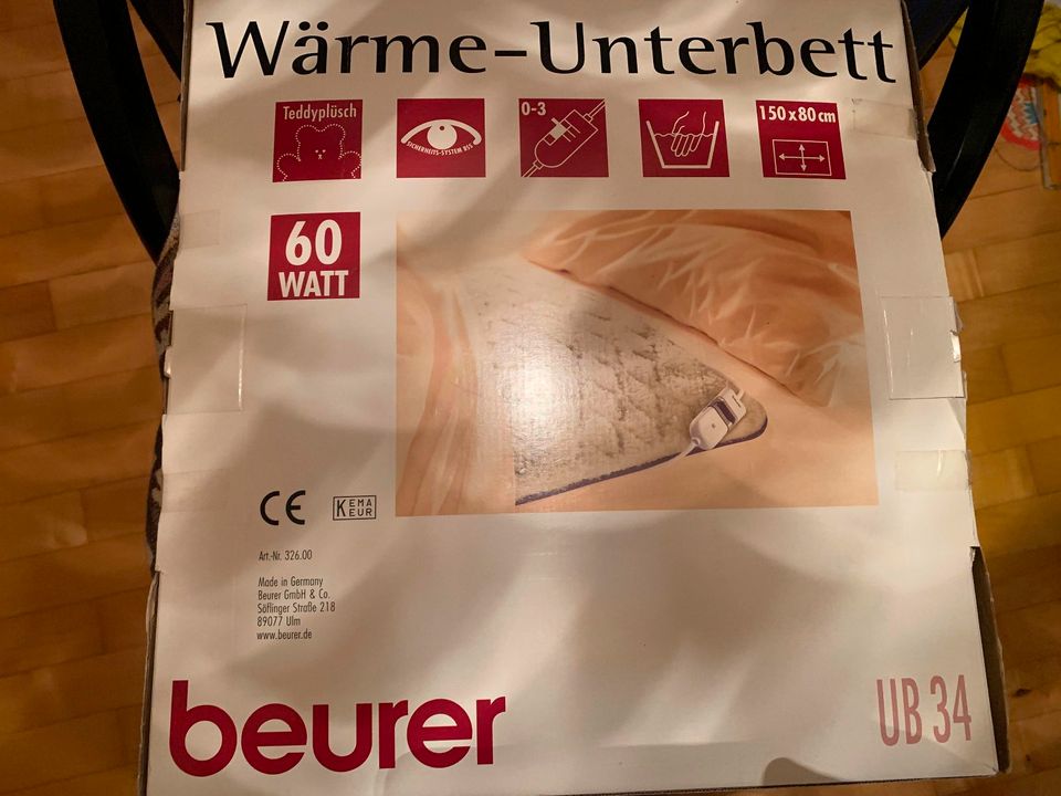 Beurer Wärme-Unterbett - UB34 in Alpen