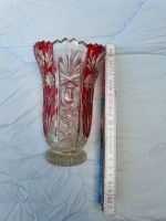 Vintage Anna Hutte Bleikristall rubinrot Vase Glas Kelch Berlin - Spandau Vorschau