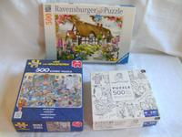 3 Puzzle 500 Teile: Jan v Haasteren, Verträumtes Cottage,Therapie Nordrhein-Westfalen - Lohmar Vorschau