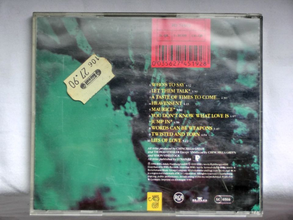 CD Chinchilla Green - A Taste Of Times To Come (1990) in Köln