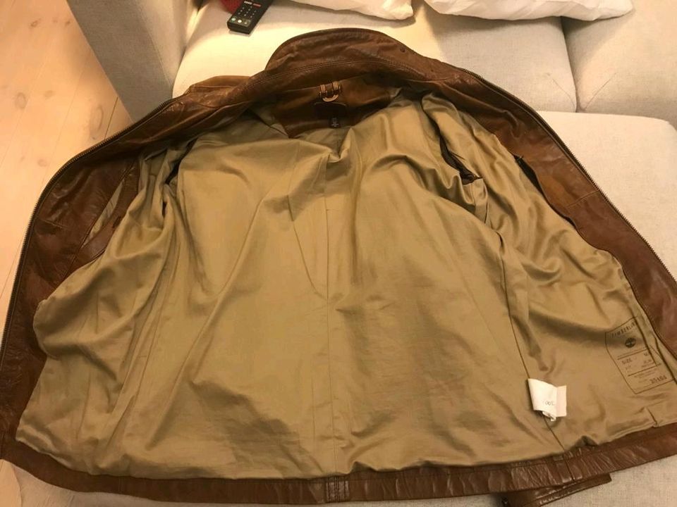 Lederjacke Timberland Gr. Slim M 50, stylisch, wenig getragen in Hamburg